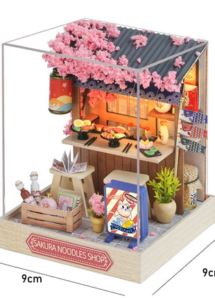 Fai da te in legno caldo Natale Lodge Casa Case delle bambole Kit modello in miniatura Casa delle bambole con mobili Luci a LED per regali di amici