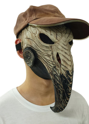 Gothic Black Death Plague Doctor Mask Halloween Party Cosplay Steampunk Bird Beak Mask Scary Costume Long Nose Crow Beak Masks - Riparo82