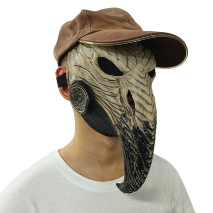 Gothic Black Death Plague Doctor Mask Halloween Party Cosplay Steampunk Bird Beak Mask Scary Costume Long Nose Crow Beak Masks