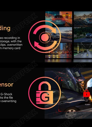 11.3" Dash Cam 4K Car Mirror Wireless Carplay Android Auto Multimedia Player GPS WiFi Universal Black Box Rearview Camera AUX BT - Riparo82