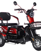 Adult Electric Tricycle Mini Passenger 3 Wheel Electric Scooter 3 Seats For Women Family 600W Powerful Senior Mobility Scooter