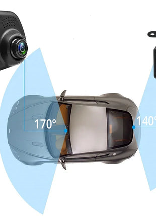 Dash Cam  4.3 Inch Car Dvr Dashcam car camera 24h Front and Rear 1080P Mirror Rear Camera Rearview Mirror Digital Video Recorder - Riparo82