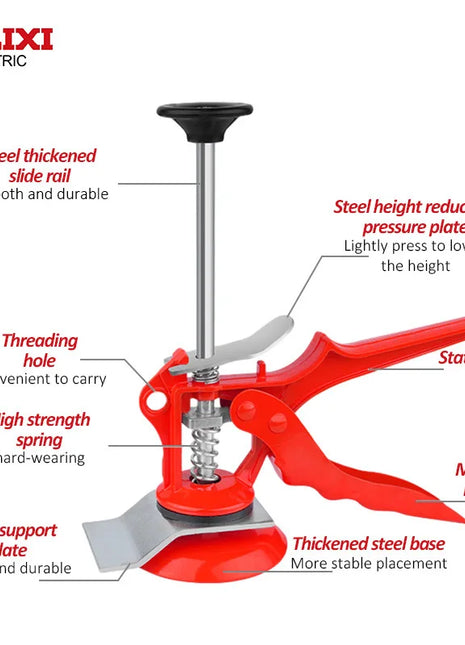 DELIXI ELECTRIC Jack-up Device One-column Tile Height Regulator Height Elevator Tile Tile Elevation Locator Crowbar Tools - Riparo82