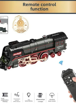Locomotiva ferroviaria classica Accessori per treni a vapore retrò Carrozza Paletta Pista del treno Giocattoli per bambini per ragazzo - riparo82