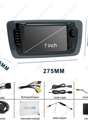 2 Din Car Radio for Seat Ibiza 2009-2013 Audio Multimedia Player CarPlay Android Auto GPS Bluetooth WIFI FM RDS Autoradio - Riparo82