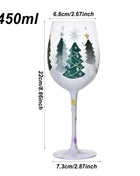 Bicchieri da vino natalizi da 450 ml Albero di Natale di Babbo Natale Aghi di pino Bicchieri da vino rosso per vino Succo di champagne - riparo82