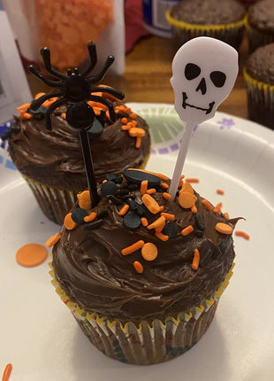 10-30pcs Plastic Halloween Toothpicks Pumpkin Ghost Bat Fruit Fork Dessert Cocktail Cake Decoration Picks Halloween party Supply - Riparo82