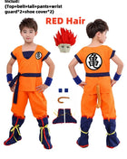 Ragazzi Ragazze Halloween Son Goku Costumi Cosplay Per I Bambini Vestito Tuta Da Uomo Krillin Vestiti Da Formazione Saiyan Abiti Parrucca Vestire