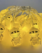 1PC Halloween 10 LED Battery Powered String Lights With Ghost Witch Cat Pumpkin Spider Web Skeleton Mummy Pirate Shape Indoor - Riparo82