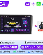 Podofo 6+128G Android 2Din Autoradio for Audi A3 2008-2012 Wireless CarPlay 9