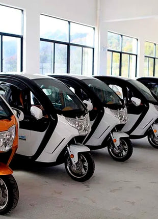 Pick up and drop off children Electric tricycle does not turn over Fully enclosed scooter with a battery life of 190 kilometers - Riparo82