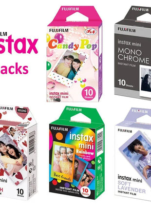 Fujifilm Instax Mini Pellicola Bordo Bianco/Pellicole a Colori 10-100 Fogli di Carta Fotografica per Fuji Instax Camera Mini 12/8/11/25/50/90/Link/Evo