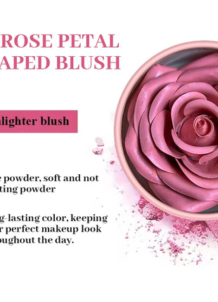 2pc Petal Blush Palette set with brush,Highgloss Contouring Cream Contour Makeup Rouge for Women Beauty Cosmetics Makeup Palette - Riparo82