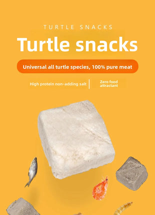 FKSC Turtle Food Mix - Freeze-Dried Shrimp/Mealworm/Fish & Chicken - Protein Rich Treat for Red-Ear Sliders & Aquatic Turtles - Riparo82