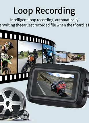 ABZZ-V9 Motorcycle Dashcam Wifi 1080P Front Rear Camera Waterproof Motorcycle Video Recorder Camera With Parking Monitor Durable - Riparo82