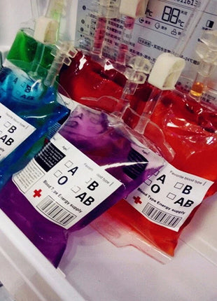 350ml reusable blood energy drink bag PVC material Halloween vampire bag props simulation blood bag Halloween party scary props - Riparo82