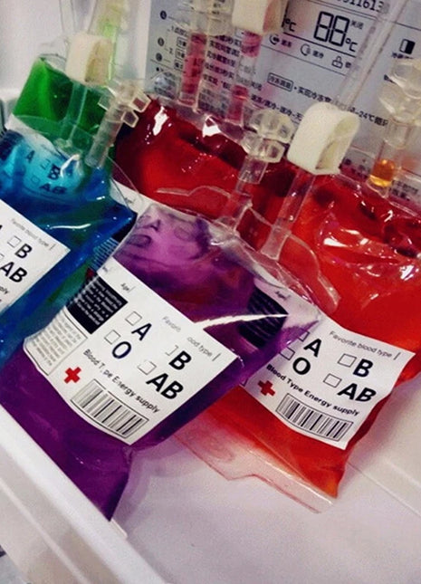 350ml reusable blood energy drink bag PVC material Halloween vampire bag props simulation blood bag Halloween party scary props - Riparo82