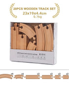 NUOVO Set di binari in legno Pacchetto di espansione per binari in legno di faggio Set di binari ferroviari adatti per tutte le marche Treni Giocattoli per regali per bambini