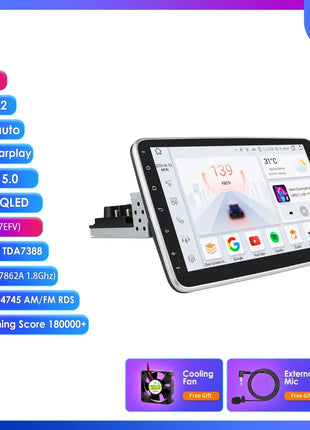 4G Universal 1 Din Car Multimedia Player 360 Rotatable Screen Autoradio Stereo Navi GPS WiFi Auto Radio Android Video Player Map