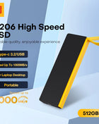 Kodak Unità Esterna Disco Rigido SSD Portatile 1TB 512GB 256GB 128GB USB3.2 Tipo-C Gen2 Ad Alta Velocità 1000MB/s Per Il Computer Portatile Desktop X206