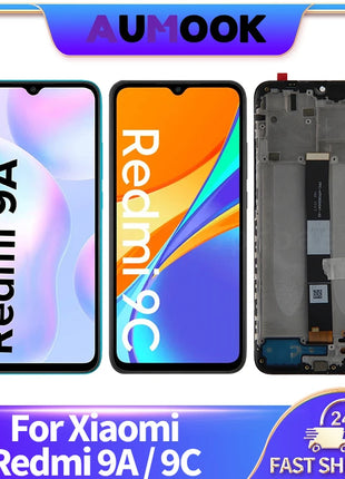 6.53 "IPS LCD Per Xiaomi Redmi 9A 9C Display LCD Touch Screen Digitizer Assembly M2006C3LG M2006C3MG LCD Parti di Ricambio - riparo82