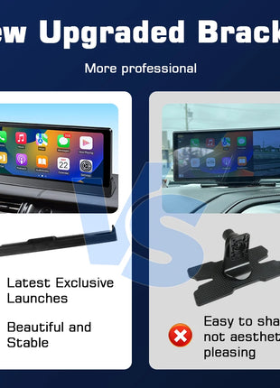 10.26" 4K Dash Cam Carplay Android Auto GPS 5G WIFI FM BT Car Dvr 350 ° Rotation Dual Lens Dashcam Truck Camera Drive Recorder - Riparo82