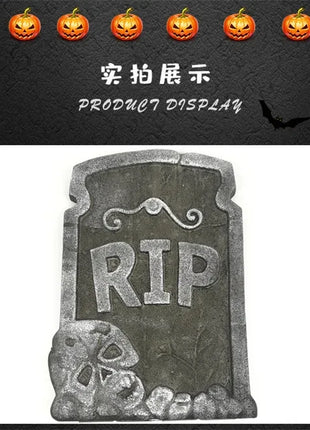 1pcs Halloween Foam Tombstones Outdoor Home Decoration Outdoor Bats Skeleton Gravestone Graveyard Horror Atmosphere Party Props - Riparo82