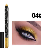 12 Colors Long-lasting Glitter Eyeshadow Pencil Pigment Blue Brown Black Eyeliner Pen Women Fashion Shimmer Eye Shadow Makeup - Riparo82