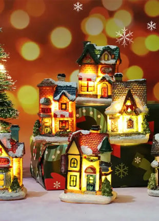 Christmas Light House Village decorazioni natalizie per la casa regali di Natale ornamenti natalizi capodanno 2024 Natale Navidad Noel