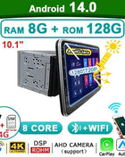 10 inch 2 DIN Android 14 Universal Multimedia Video Player, Car Radio, Wireless carplay android auto WiFi, GPS, Bluetooth, Audio - Riparo82