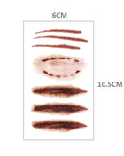 10pcs Halloween Bloody Wound Tattoo Stickers Trick Scary Waterproof Temporary Tattoo DIY Fake Tattoo Halloween Party Decoration - Riparo82