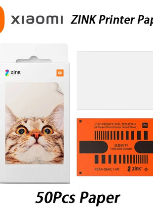 50/100 PCS Xiaomi ZINK Carta per stampante tascabile Stampa fotografica autoadesiva Xiaomi Mini carta per stampante fotografica tascabile da 3 pollici