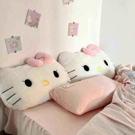 Cute Hello Kitty Pillow For Sleeping Girls Big Headboard Cushion Bed Cushion Dormitory Student Backrest Cushion Practical Gift