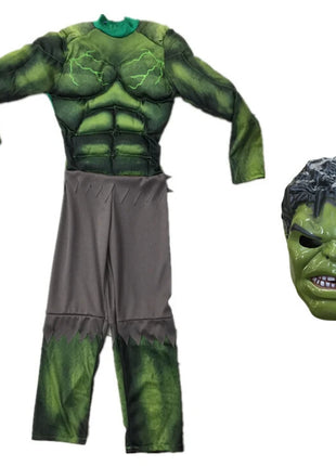 Nuovi ragazzi Hulk Costume da supereroe Hulk Cosplay Tuta muscolare Guanti Vestito Ragazze Costumi di carnevale di Halloween