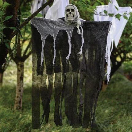 Halloween pumpkin Hanging Ghost party decorations hanging green light light-emitting sound props yard Ghost House Decoration