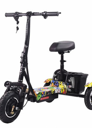 3 Wheel Mobility Scooter For Adults Electric Scooter With Basket Handlebar Foldable Commuter Small Electric Tricycle For Elderly - Riparo82