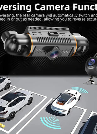 Car Dash Cam 4 Channel Black Box With GPS WIFI FHD 1080P Front Driving Camera Left Right Rear Night Vision 24H Parking Monitor - Riparo82