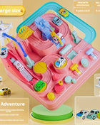 Modello di auto ferroviaria da corsa Giocattoli educativi Pista per bambini Gioco di avventura Cervello Meccanico Interattivo Treno Animali Giocattolo razzo spaziale - riparo82