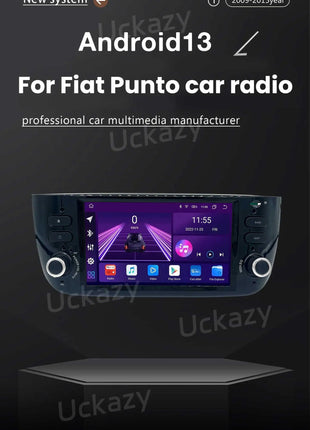 1 Din Android 14 Car Radio For Fiat/Linea/Punto evo 2012-2015 Multimedia Screen GPS Navigation Stereo Audio Head Unit Carplay 4G - Riparo82