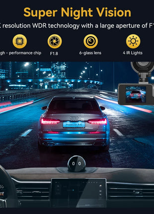 Null 3Channel Dash Cam WiFi 1080P Video Loop Recorder Car DVR Front Rear View Camera Night Vision Recorder Video Car Accessories - Riparo82