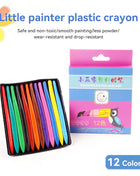 12/18/24/36 Colors Non-dirty Hand Plastic Crayons Washable and Erasable Color Crayons Children’s Painting School Office Supplies - Riparo82