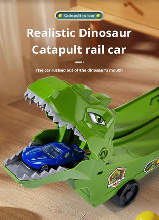 Dinosauro Pista Auto Scorrevole Ferrovia Giocattolo Squalo Binario Assemblato Fai da Te Bambini Giocano Veicoli Giocattoli Educativi per I Ragazzi Regalo - riparo82