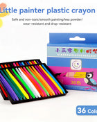 12/18/24/36 Colors Non-dirty Hand Plastic Crayons Washable and Erasable Color Crayons Children’s Painting School Office Supplies - Riparo82