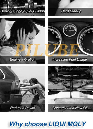 LIQUI MOLY ENGINE FLUSH 500ml Detergente efficace per il sistema dell'olio per la manutenzione dei motori automobilistici e la modifica dell'olio Protezione massima