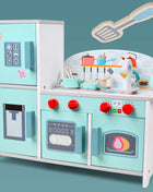 Set da gioco per mini frigorifero da cucina per bambini in legno - Pentole realistiche per giochi di finzione Regali di compleanno unisex per ragazzi e ragazze - riparo82