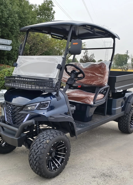 Energy Saving Effect of Manufacturer's 4+2 Seat Electric off-Road Vehicle, Four-Wheel Golf Cart    Truck with a trailer attached - Riparo82
