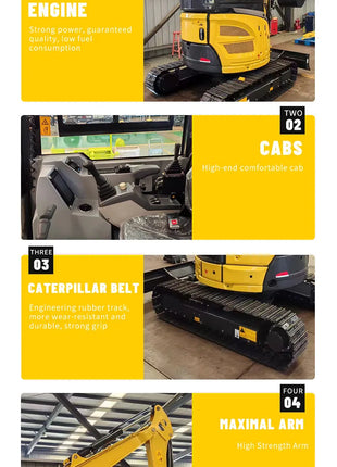 Escavatore Diesel 3.5 Tonnellate - Gru Cingolata Potente Forza Scavo - riparo82