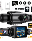 Dashcam Car Front and Rear 1080P 2inch IPS4-Channel Recording Video Recorder Car 4 Cameras Night Vision Recorder Black Box - Riparo82