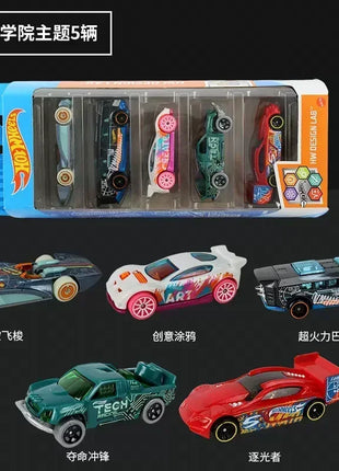 Hot Wheels Set 5 Auto Sportive 1:64 - Pack Modellini Metallo Pista