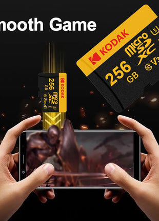 KODAK Scheda di memoria Micro SD 64 GB TF Flash 32 GB Class10 Schede SD 128 GB 256 GB 512 GB U3 V30 A1 Scheda di archiviazione per telecamera per auto PC Telefono